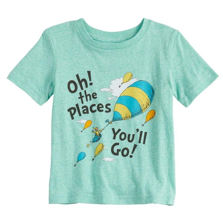 Toddler Boy Jumping Beans&reg; Dr. Seuss Oh! The Places You'll Go Graphic Tee, Size: 3t, Light Blue