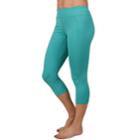 Women's Soybu Commando Yoga Capri Leggings, Size: Medium, Green