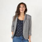 Women's Lc Lauren Conrad French Terry Blazer, Size: 8, Med Grey