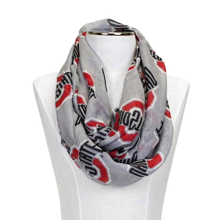 Women's Zoozatz Ohio State Buckeyes Logo Infinity Scarf, Multicolor