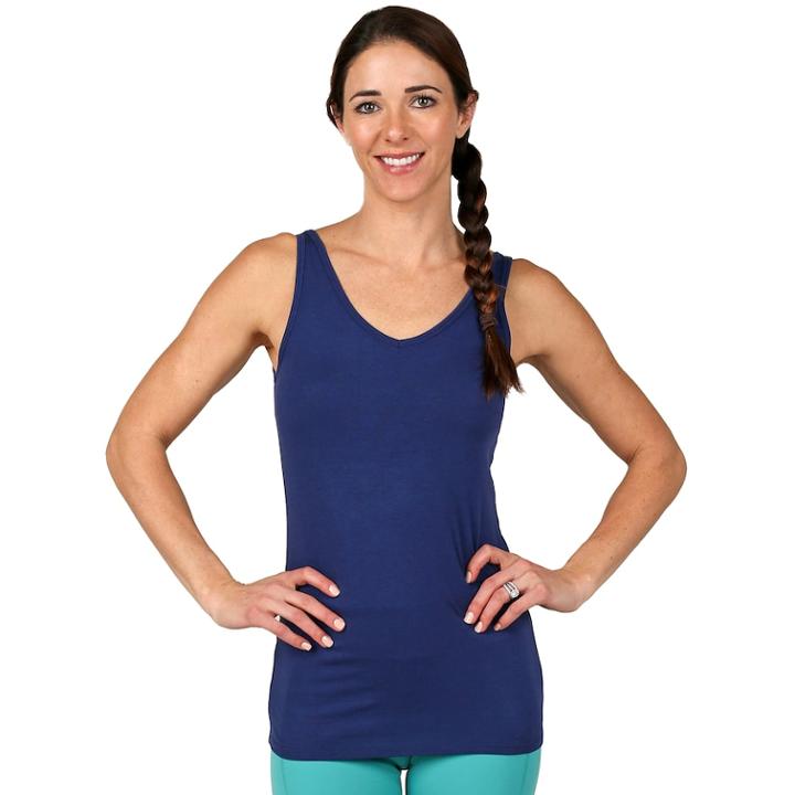 Women's Soybu Lola Reversible Tank, Size: Large, Blue (navy)