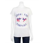 Juniors' Grayson Threads Sorry For Partying Graphic Tee, Girl's, Size: Small, Lt Beige