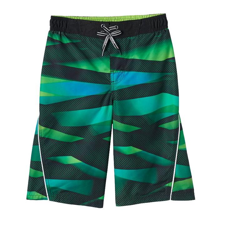 Boys' 8-20 Zeroxposur Fragment Swim Trunks, Boy's, Size: Large, Green Oth