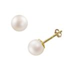 Pearlustre By Imperial 10k Gold 6-mm Cultured Pearl Stud Earrings, Women's, White