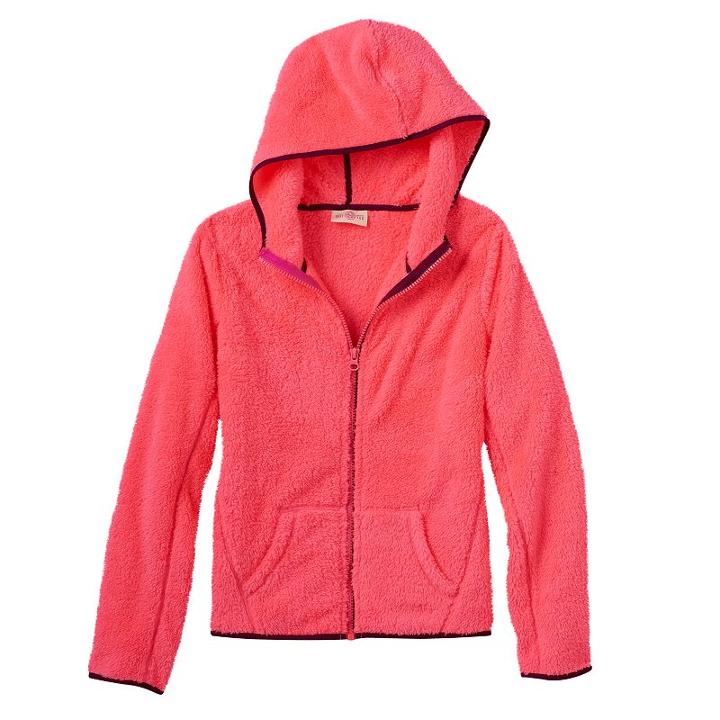 Girls 7-16 & Plus Size So&reg; Sherpa Zip-up Hoodie, Girl's, Size: 12, Brt Pink