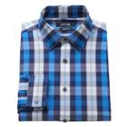 Men's Apt. 9&reg; Slim-fit Flex Collar Dress Shirt, Size: 16-32/33, Blue