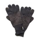 Men's Patterned Gloves With Texting Thumb And Fingers, Grey