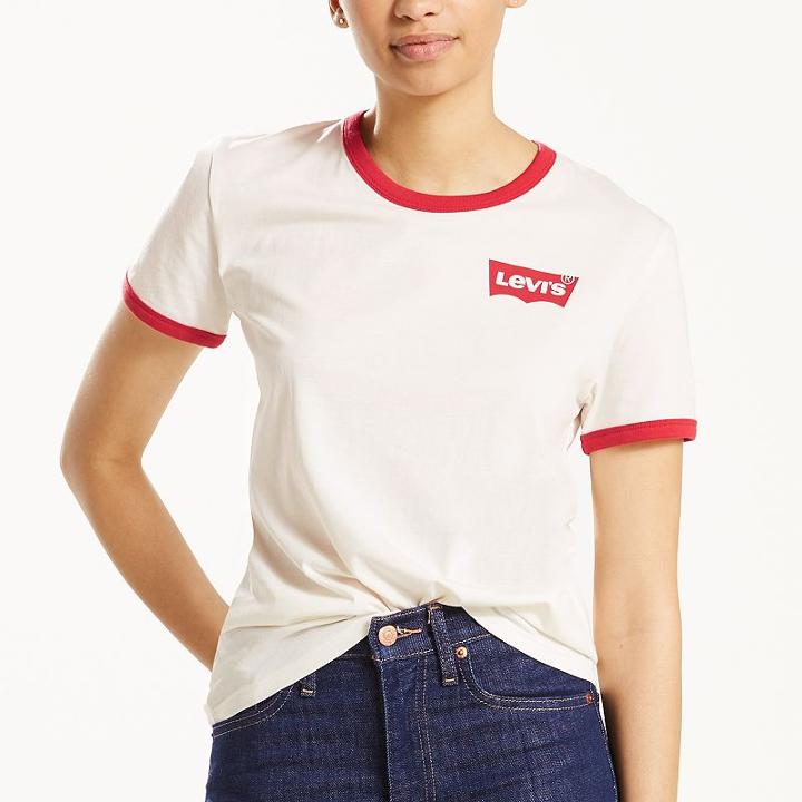Women's Levi's&reg; Logo Graphic Tee, Size: Large, White Oth