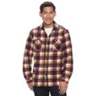 Men's Anchorage Expedition Classic-fit Plaid Fleece Shirt Jacket, Size: Large, White Oth