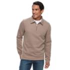Men's Croft & Barrow&reg; Classic-fit Stretch Fleece Quarter-zip Pullover, Size: Xxl, Lt Brown