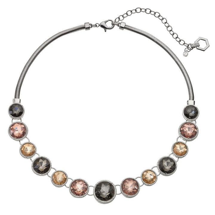 Simply Vera Vera Wang Simulated Crystal Circle Link Necklace, Women's, Multicolor
