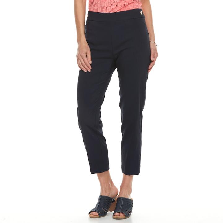 Women's Napa Valley Millennium Pull-on Ankle Pants, Size: 12, Blue (navy)