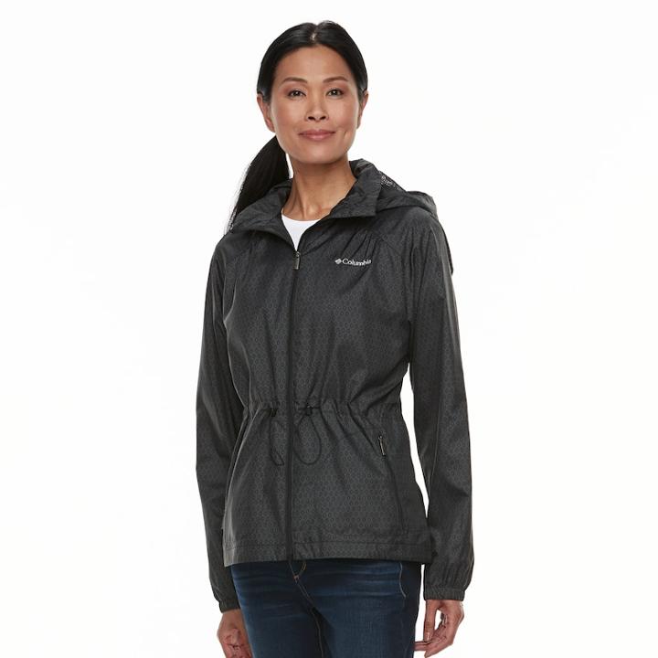 Women's Columbia Stone Creek Hooded Anorak Jacket, Size: Large, Grey (charcoal)