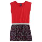 Girls 4-6x French Toast Glitter Waistband Dress, Girl's, Size: 4, Brt Red