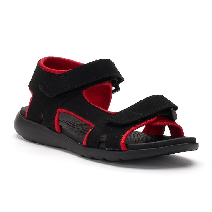 Boys 4-20 Tek Gear&reg; Adjustable Tech Sandals, Size: 7, Med Red
