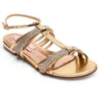 2 Lips Too Too Alina Women's Gladiator Sandals, Girl's, Size: Medium (7), Gold