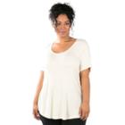 Plus Size Marika Reina Scoopneck Tee, Women's, Size: 1xl, Natural