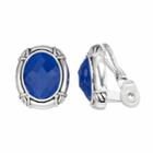 Napier Oval Clip On Earrings, Women's, Blue