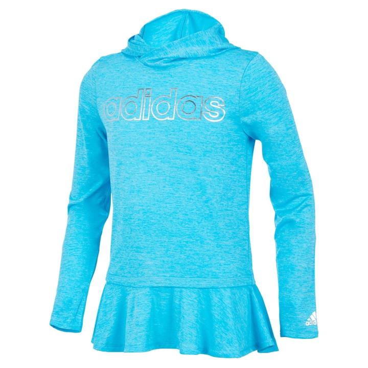 Girls 7-16 Adidas On The Go Melange Hoodie, Size: Small, Blue