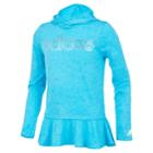 Girls 7-16 Adidas On The Go Melange Hoodie, Size: Small, Blue