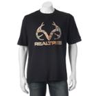 Men's Realtree Logo Camo Tee, Size: Large, Black