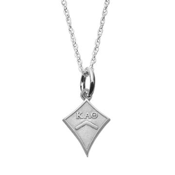 Logoart Sterling Silver Kappa Alpha Theta Sorority Kite Pendant Necklace, Women's, Size: 18, Grey