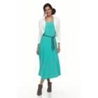 Women's Nina Leonard Open-front Shrug, Size: Large, White