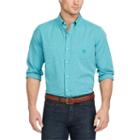Big & Tall Chaps Classic-fit Stretch Poplin Button-down Shirt, Men's, Size: L Tall, Green