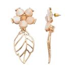 Gs By Gemma Simone Fresh Cut Flowers Collection Leaf Drop Earrings, Teens, Pink