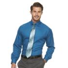 Men's Van Heusen Flex Collar Regular-fit Pincord Dress Shirt, Size: 15.5-34/35, Turquoise/blue (turq/aqua)