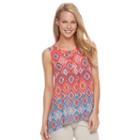 Women's Dana Buchman Shark-bite Tank, Size: Large, Blue