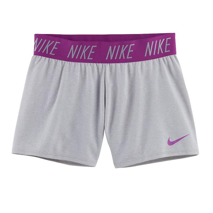 Girls 7-16 Nike Exposed Waistband Shorts, Size: Medium, Oxford