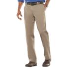 Men's Sonoma Goods For Life&trade; Twill Straight-fit Flat-front Pants, Size: 38x32, Beig/green (beig/khaki)