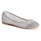 So&reg; Women's Lace Ballet Flats, Girl's, Size: Medium (9), Grey