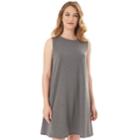 Women's Apt. 9&reg; French Terry Swing Dress, Size: Large, Dark Grey