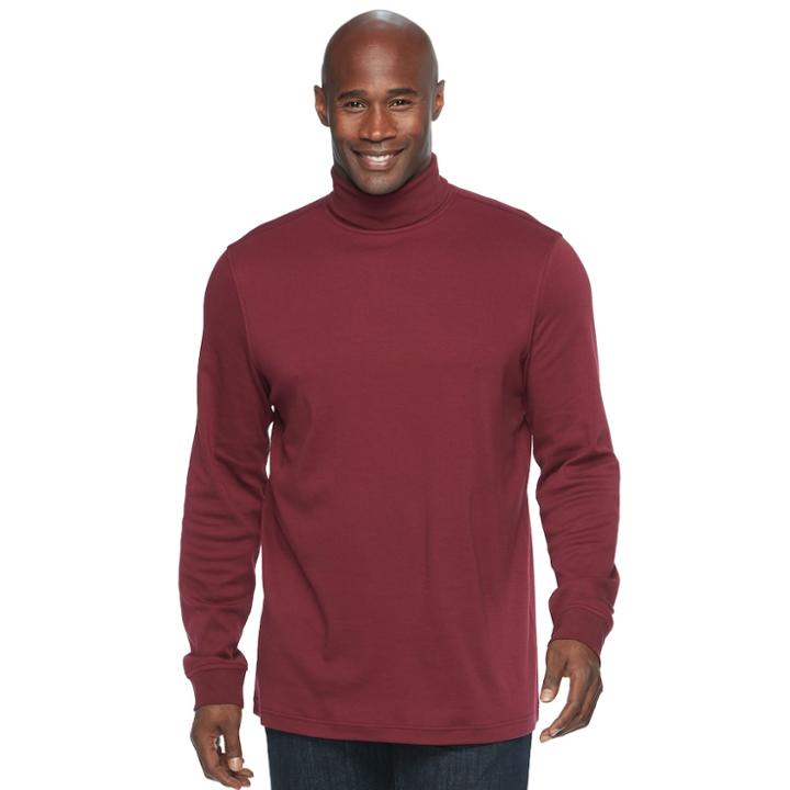Big & Tall Croft & Barrow&reg; Easy-care Turtleneck, Men's, Size: 4xb, Red