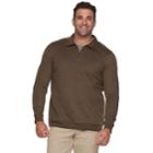 Big & Tall Croft & Barrow&reg; Classic-fit Extra-soft Quarter-zip Pullover, Men's, Size: Xl Tall, Dark Brown