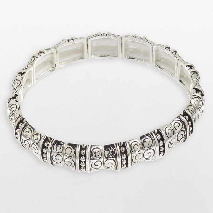 Napier Swirly Squares Stretch Bracelet, Women's