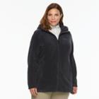 Plus Size Columbia Three Lakes Hooded Long Fleece Jacket, Women's, Size: 2xl, Grey (charcoal)