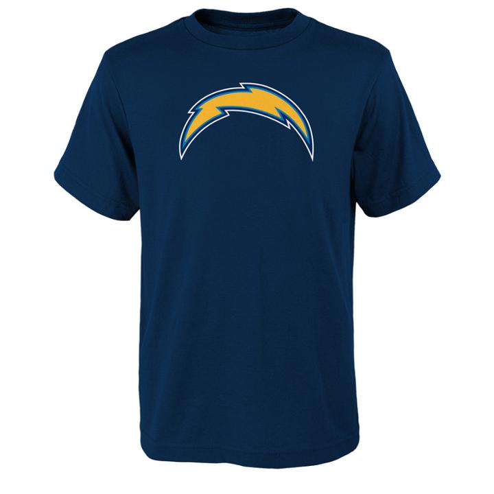 Boys 8-20 Los Angeles Chargers Logo Tee, Size: M 10-12, Blue (navy)