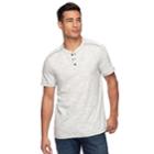 Men's Rock & Republic Layered-collar Henley, Size: Xl, White
