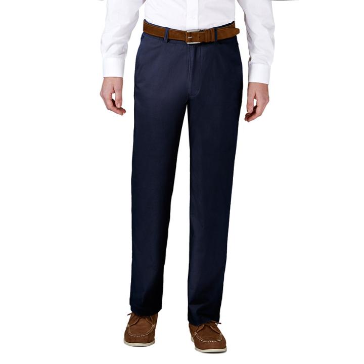 Men's Haggar Coastal Comfort Classic-fit Stretch Flat-front Chino Pants, Size: 38x30, Blue