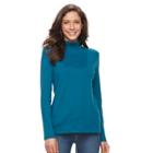 Women's Croft & Barrow&reg; Long Sleeve Mockneck Top, Size: Xl, Blue
