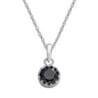Tiara Sterling Silver Lab-created Sapphire Pendant, Women's, Size: 18, Blue