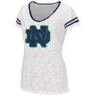 Juniors' Campus Heritage Notre Dame Fighting Irish Contrasting Ringer Tee, Women's, Size: Large, Blue (navy)