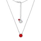 Arizona Wildcats Sterling Silver Crystal Disc Necklace, Women's, Size: 18, Red