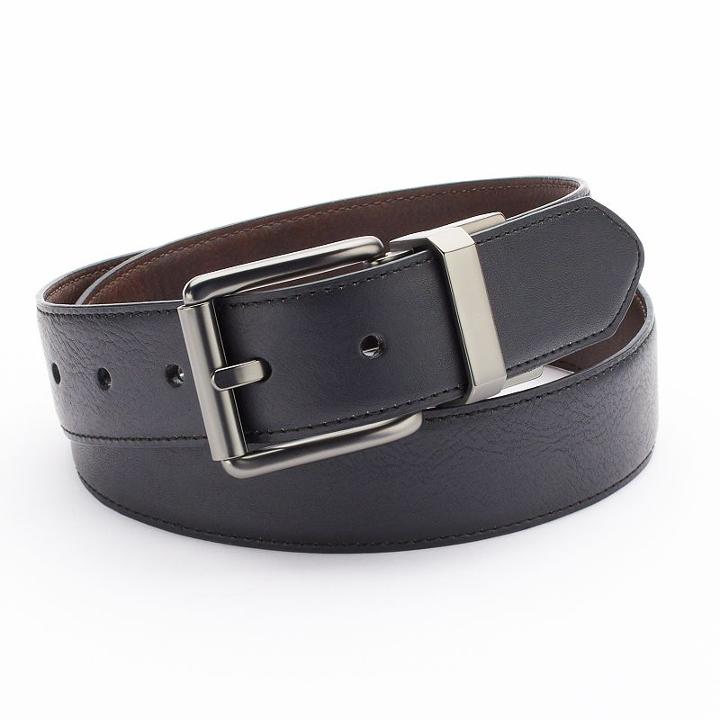 Levi's Reversible Leather Belt - Men, Size: Xl, Grey (charcoal)