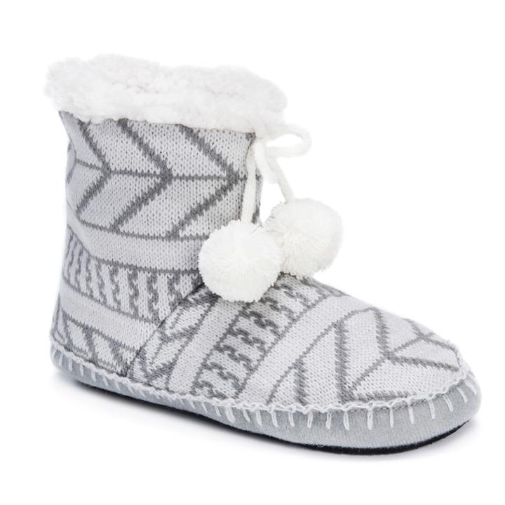 Women's Muk Luks Bootie Slippers, Size: L-xl, White
