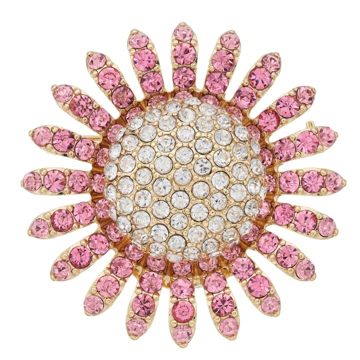 Napier Pink Sunflower Pin, Women's