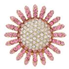 Napier Pink Sunflower Pin, Women's
